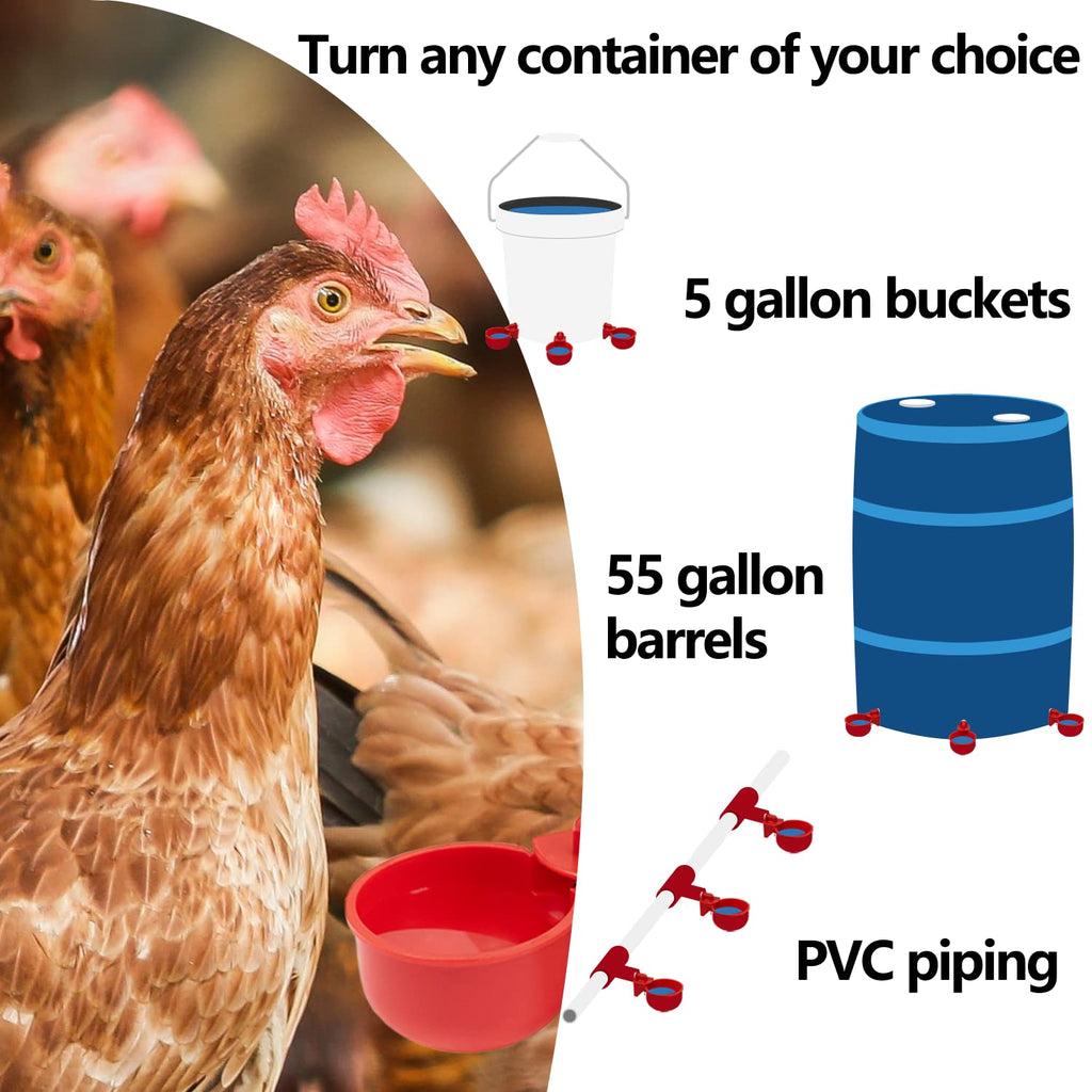 Automatic Poultry Waterer Kit 5 Gallon 12 Pack N325042