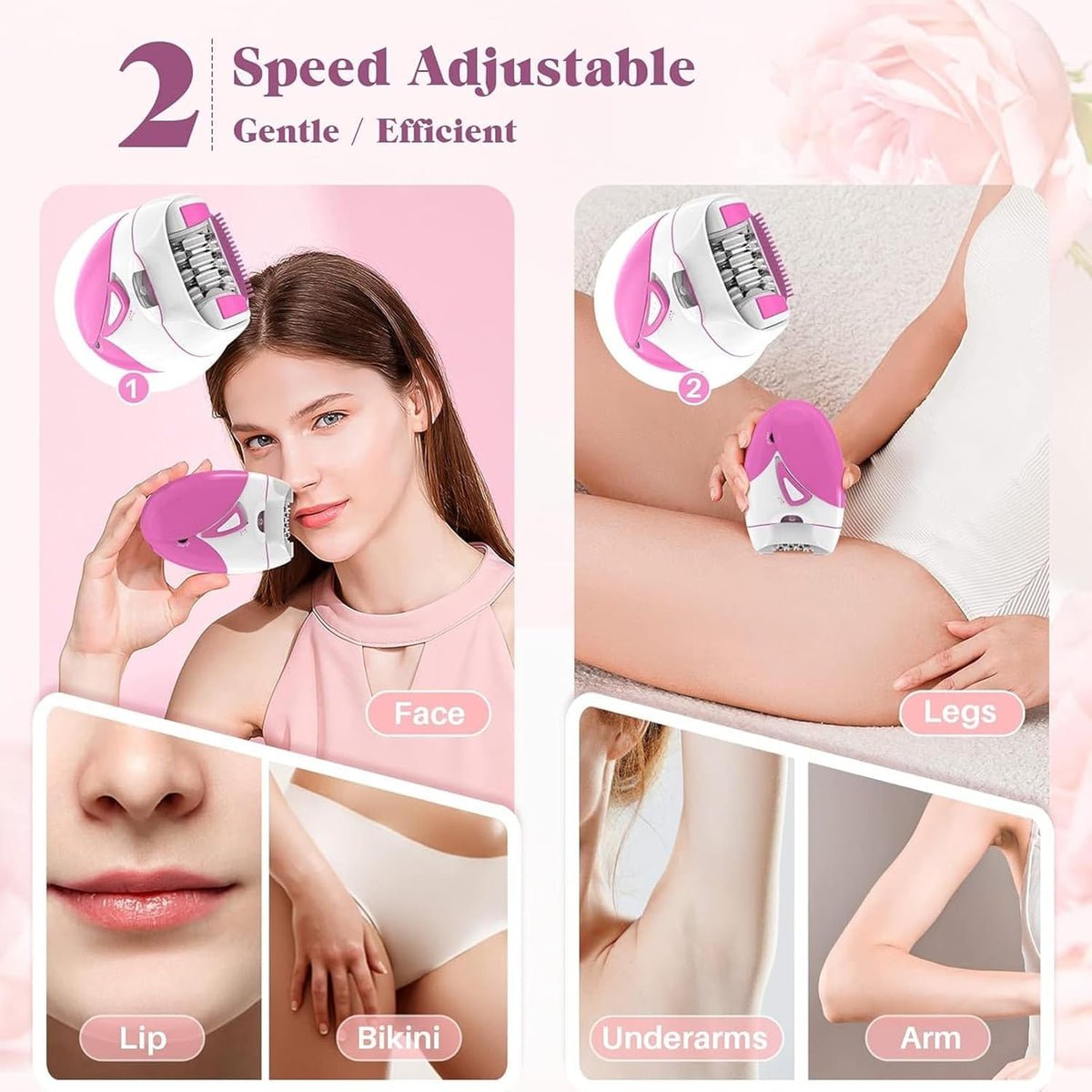 Epilator for Women with 2 Speed & LED Light B3331