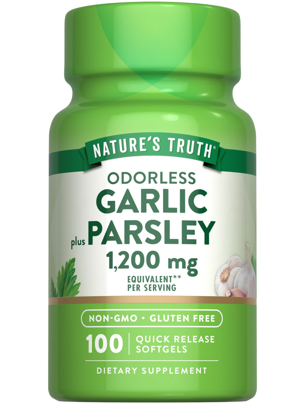 Odorless Garlic and Parsley 100 Softgels U17522