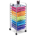 10 Drawer Metal Rolling Utility Cart K3308