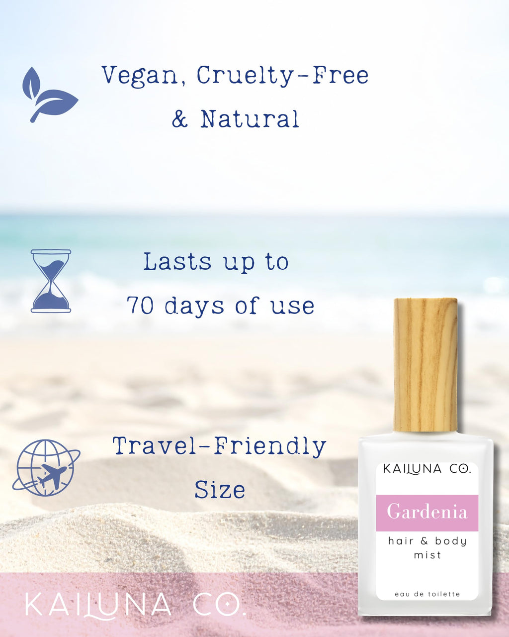 Gardenia Hair & Body Mist with Essential Oils, 15 ml L6789