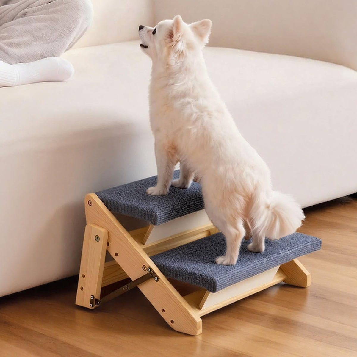 Wood 2-Step Pet Stairs C631