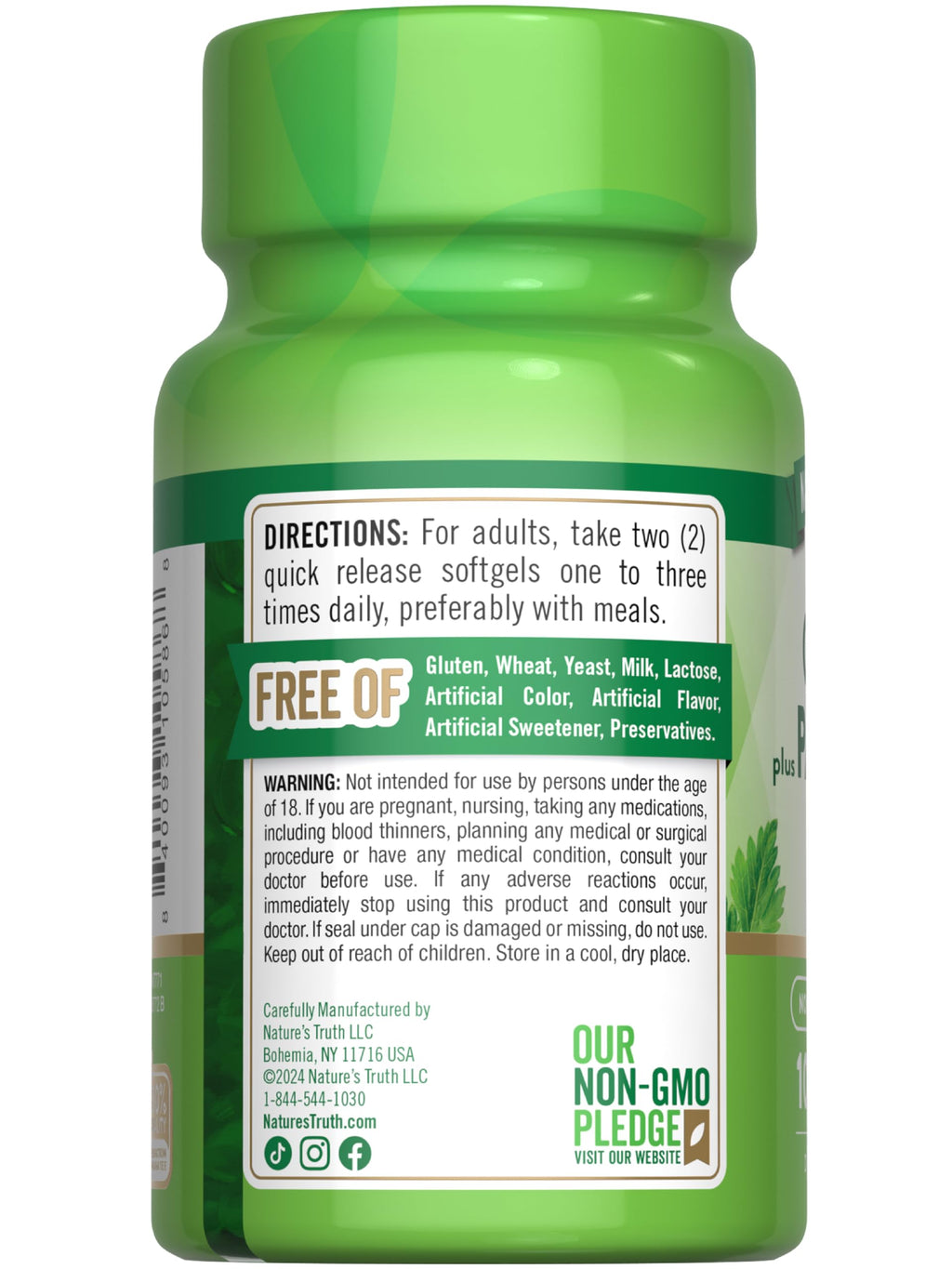 Odorless Garlic and Parsley 100 Softgels U17522