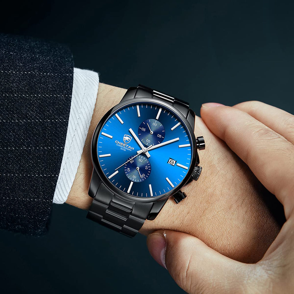 Mens Stainless Steel Waterproof Chronograph Quartz Watch N103018