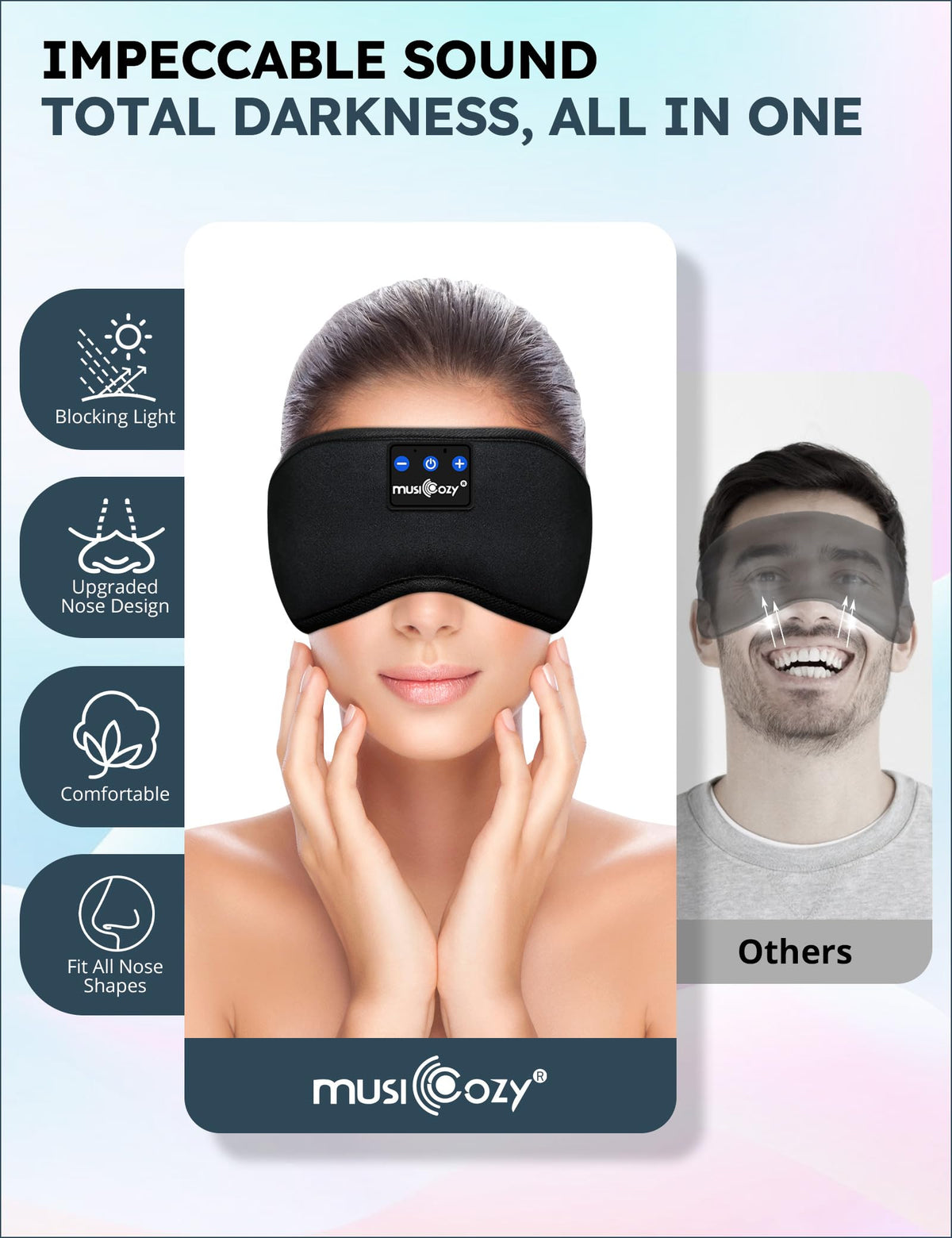 3D Bluetooth Sleep Headphones Headband T469
