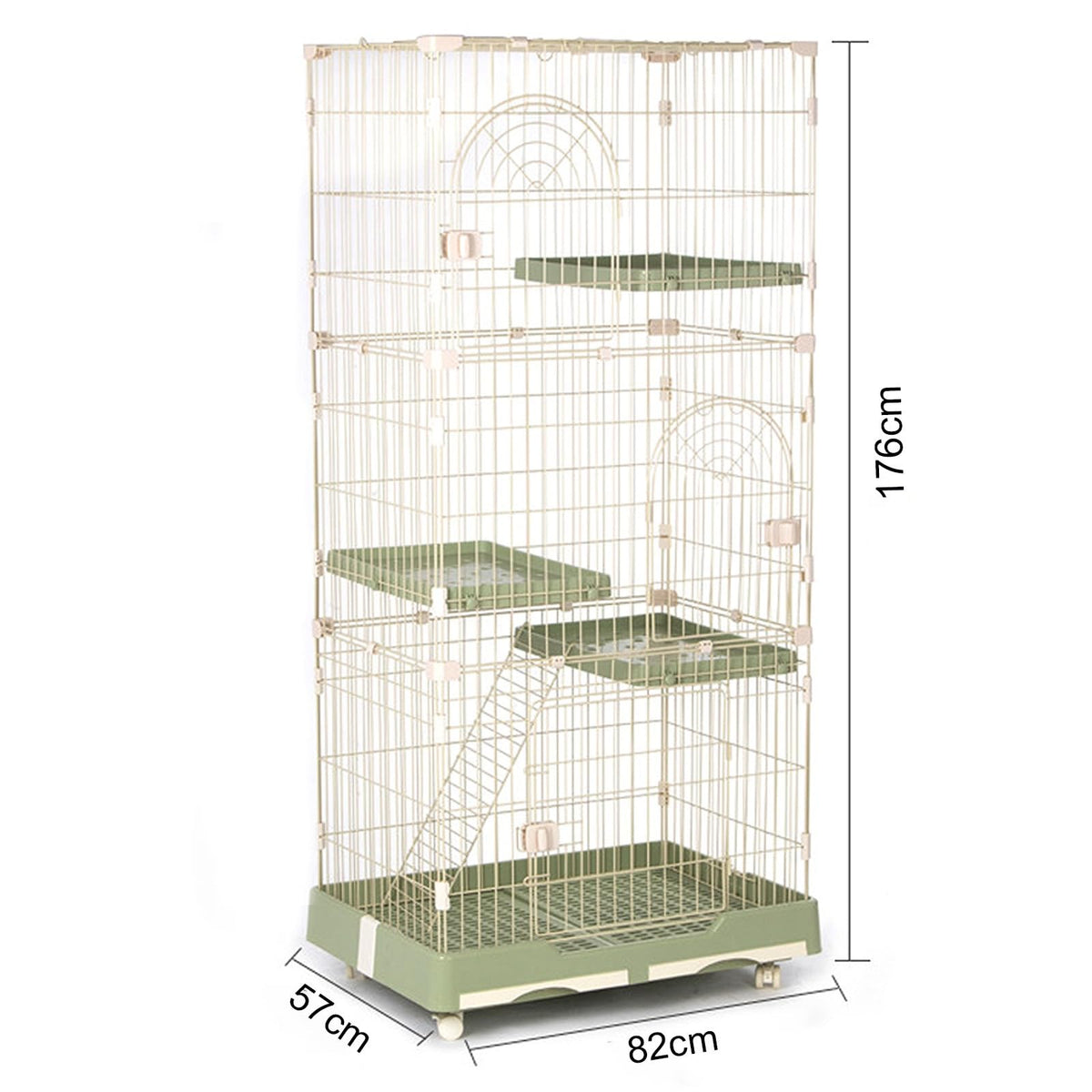 Foldable 4 Tier Detachable Cat Cage with Hammock J189644