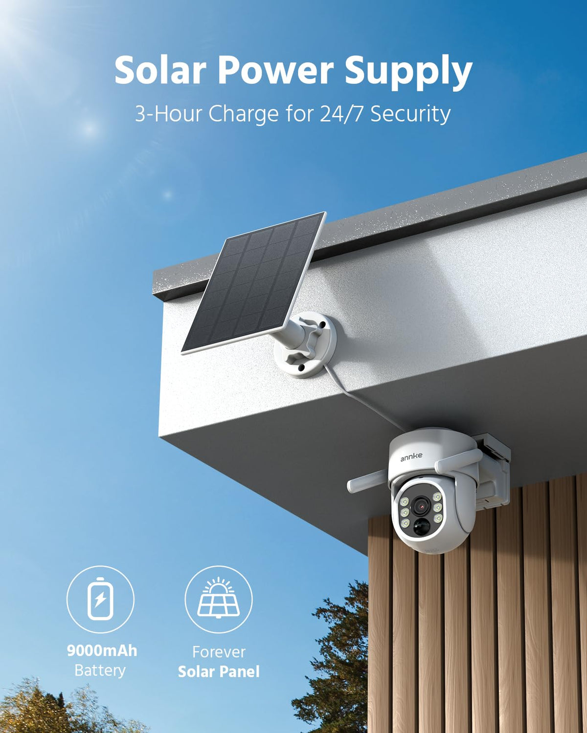 4MP Solar Security Cameras Wireless Outdoor U910680