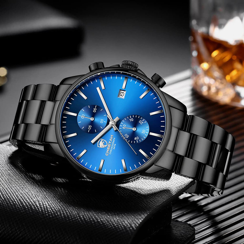 Mens Stainless Steel Waterproof Chronograph Quartz Watch N103018