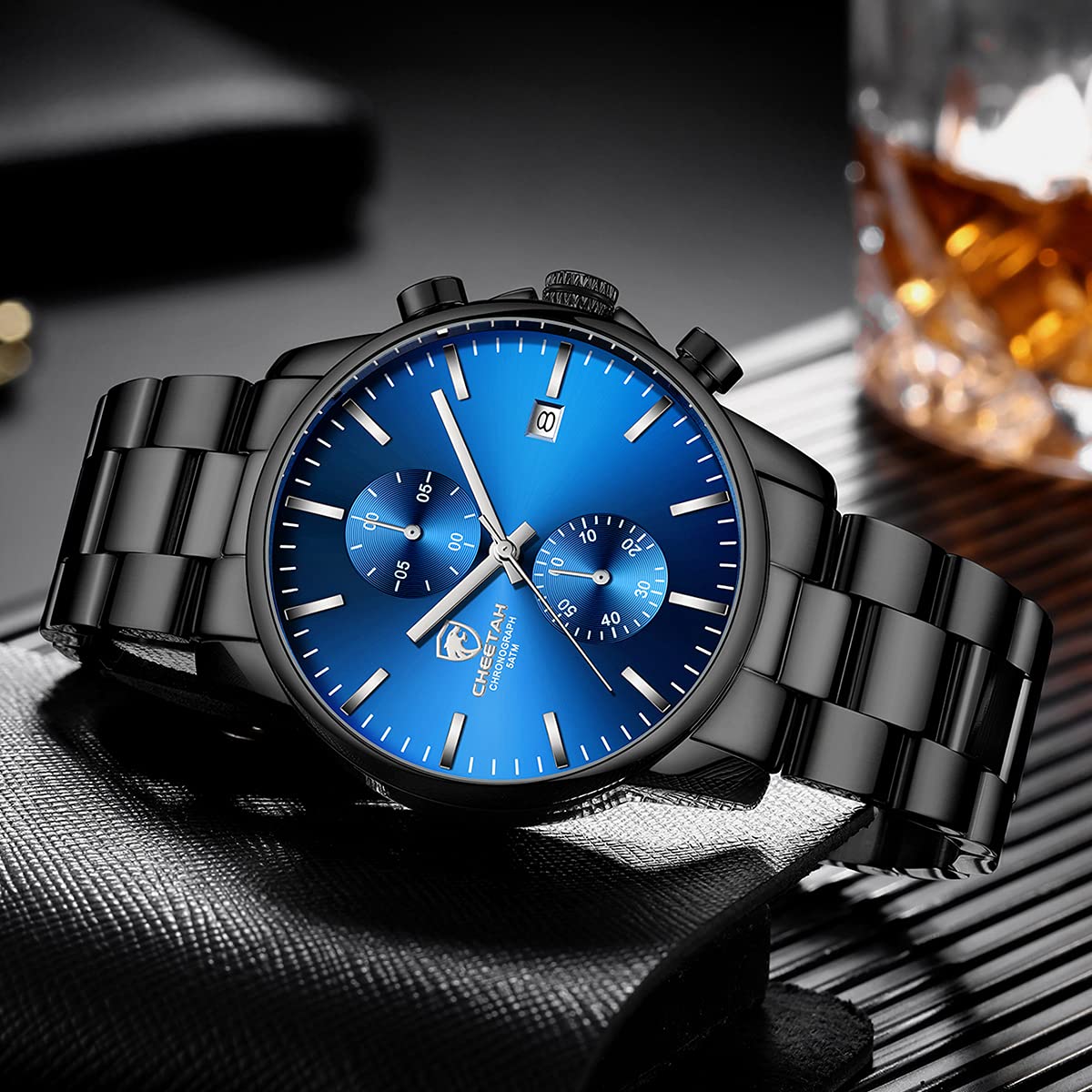 Mens Stainless Steel Waterproof Chronograph Quartz Watch N103018