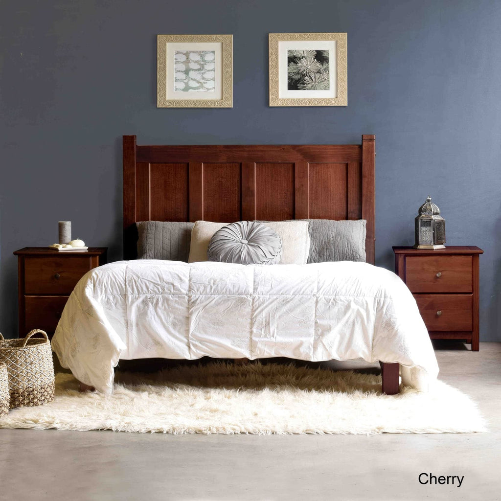 Solid Wood Platform Bed, Full Size, Cherry A83407
