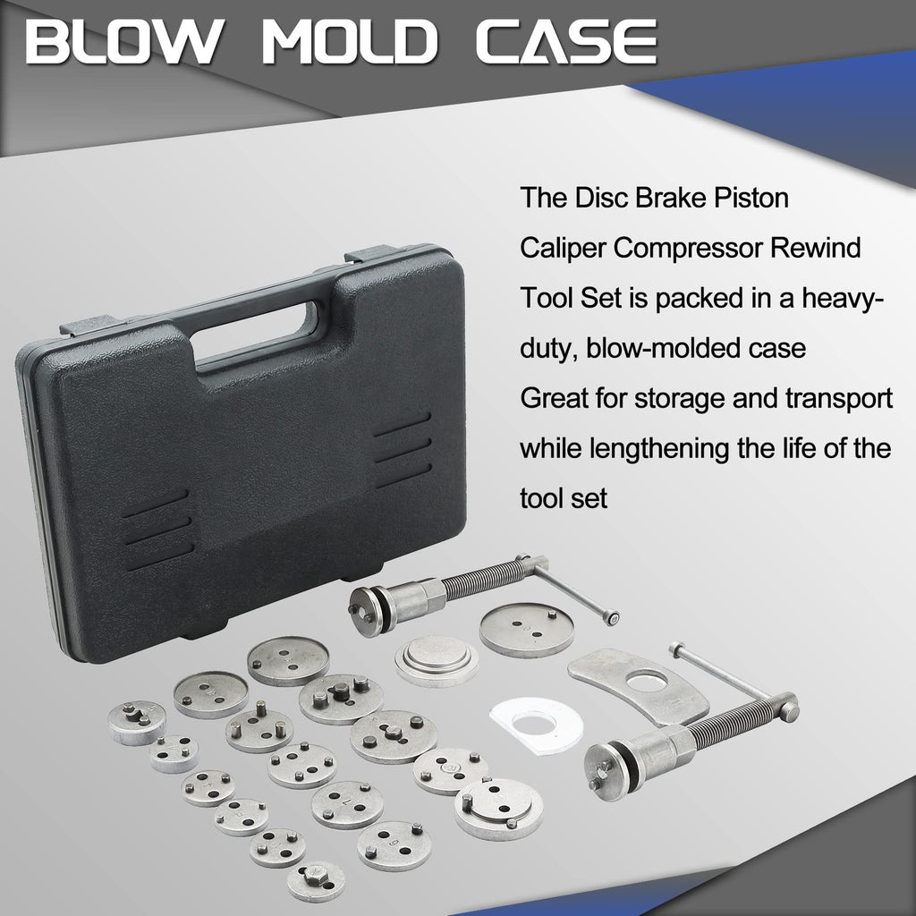 23pcs Heavy Duty Disc Brake Caliper Tool Set and Wind Back Kit J101839