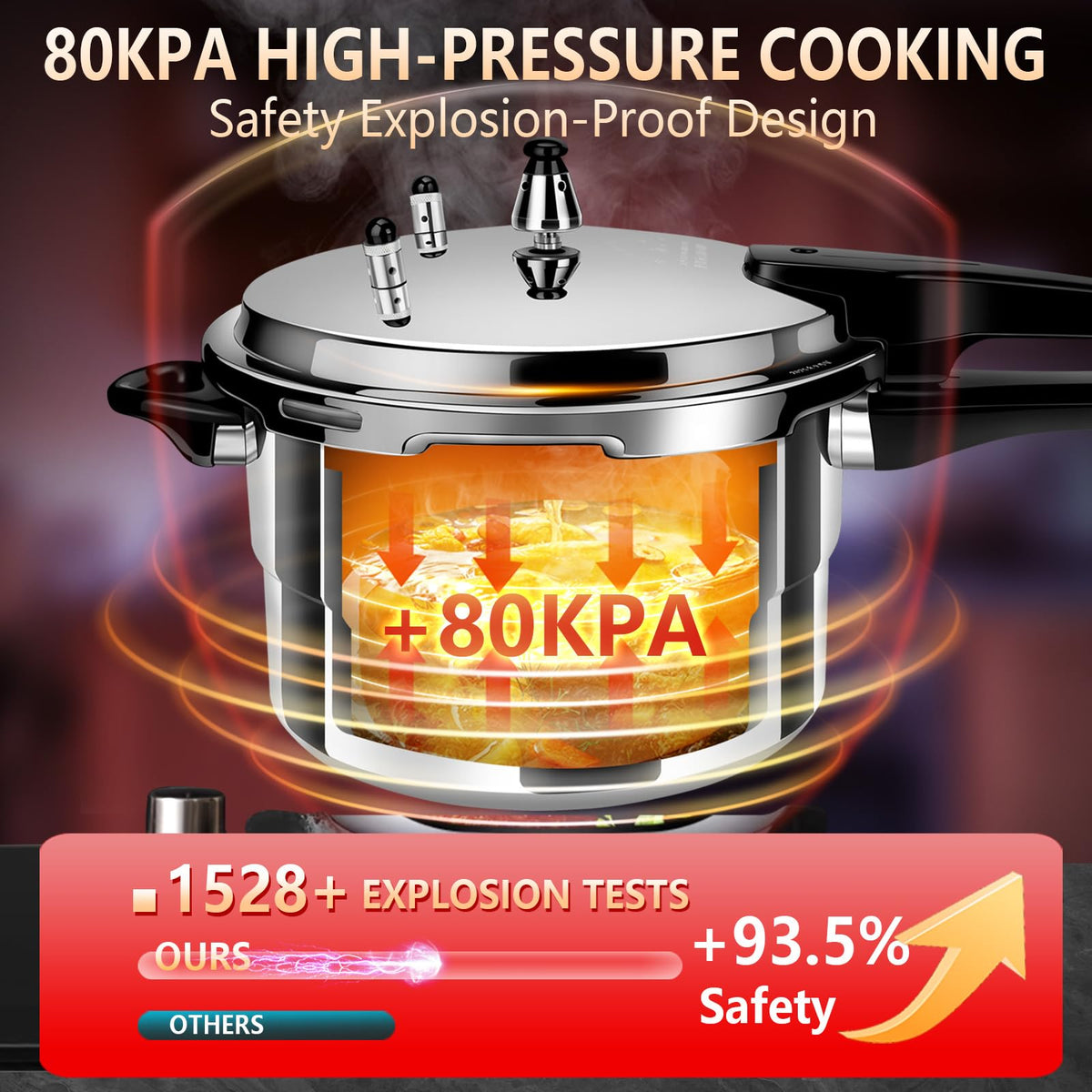 4.23 Quart Aluminum Stovetop Pressure Cooker E72792