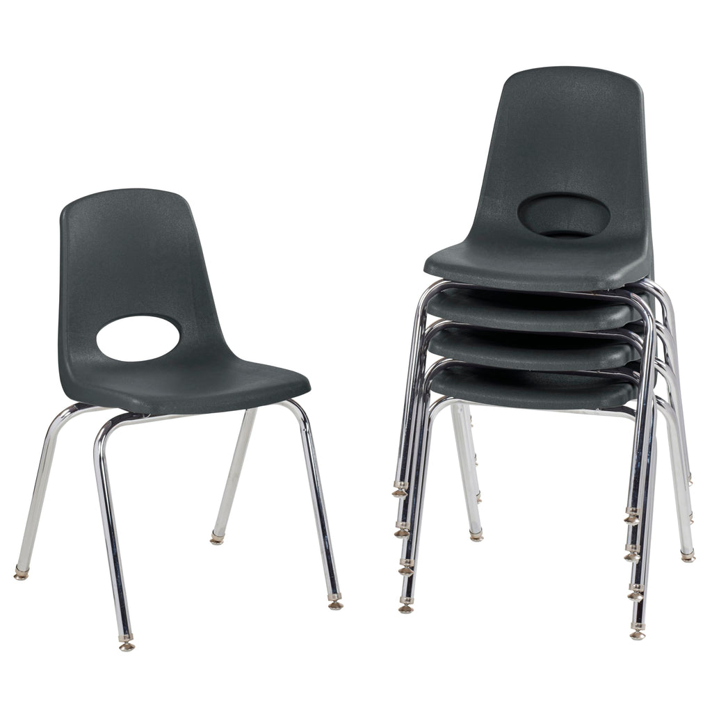 18" Black Stack Chair 5-Pack P48170