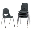 18" Black Stack Chair 5-Pack P48170