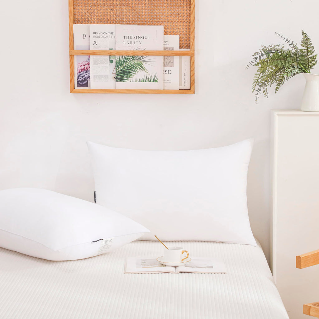 Gold Down Alternative Bed Pillow Set of 2 King Size X3651