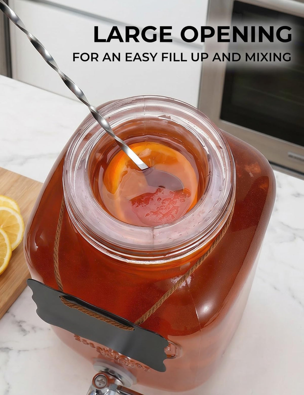 Glass Drink Dispensers 2 Pack with Stand W21336