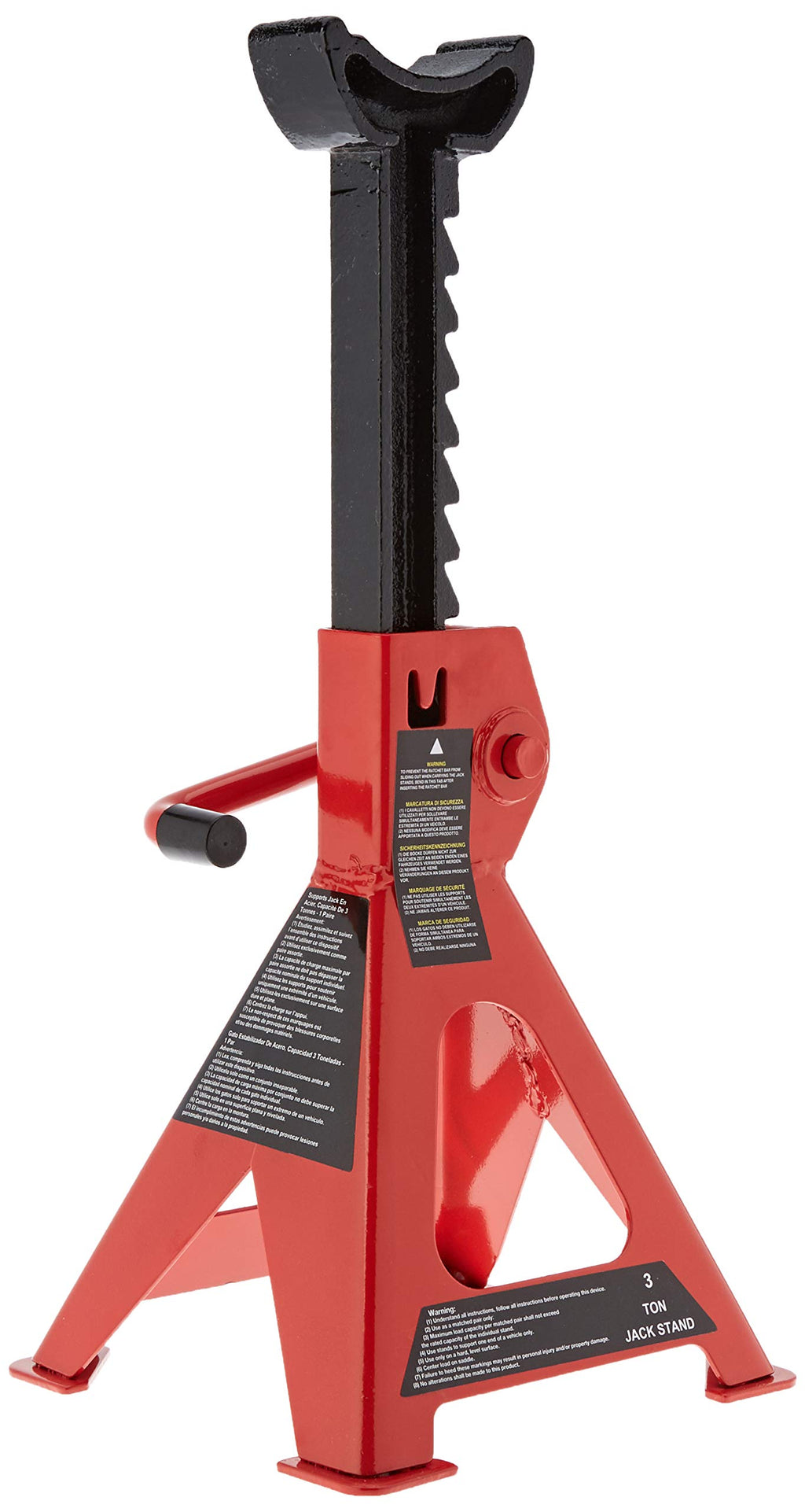 2 Ton Low Profile Floor Jack + 3 Ton Jack Stands, Black and Red O574646