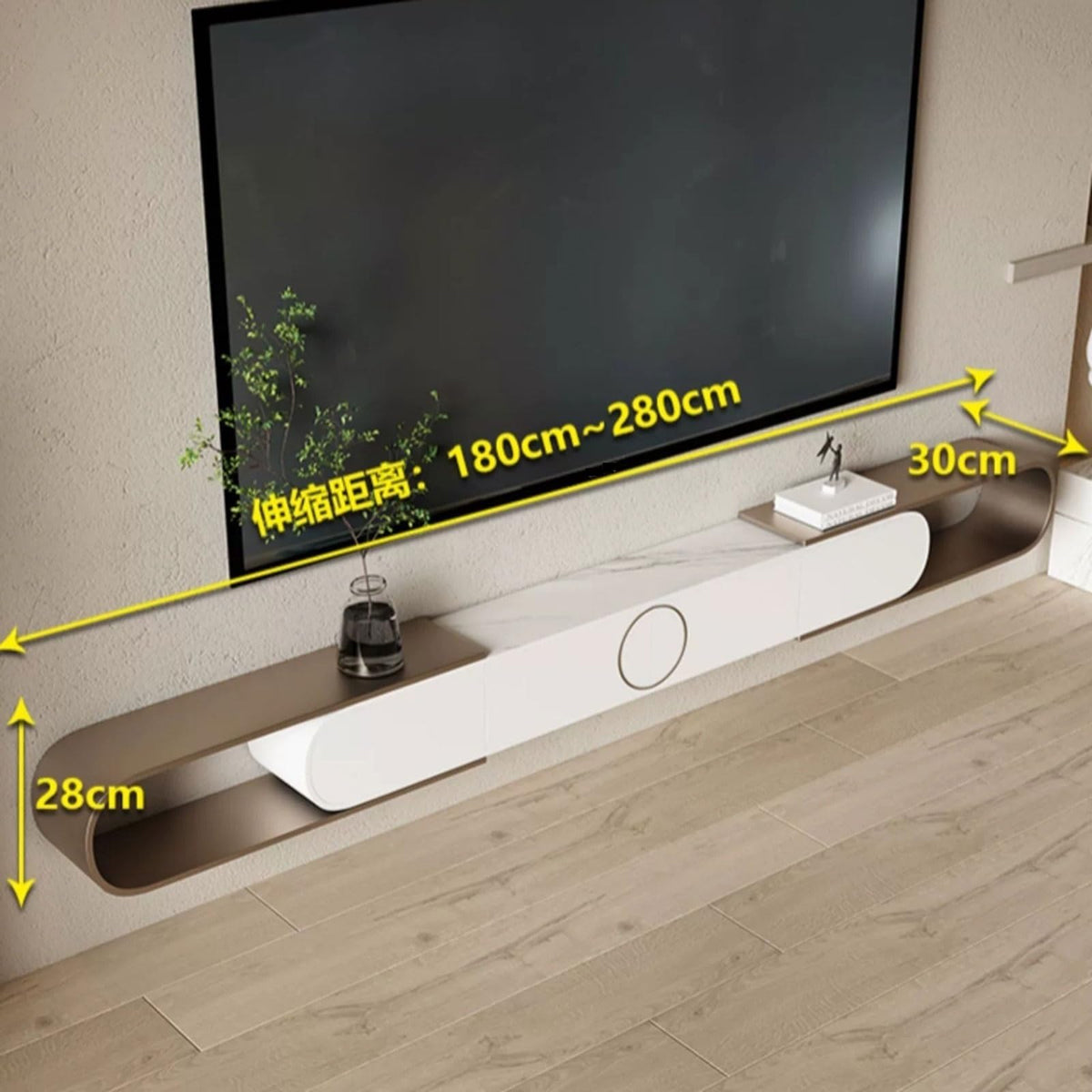 Expandable Wall Mounted TV Stand with Storage I119443