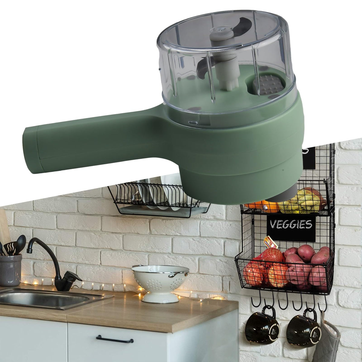 4 In 1 Portable Electric Vegetable Slicer Set R706