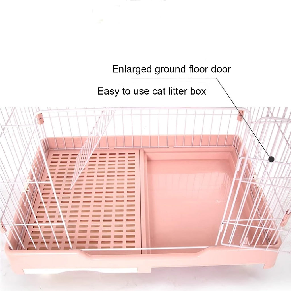 Foldable 4 Tier Detachable Cat Cage with Hammock J189644