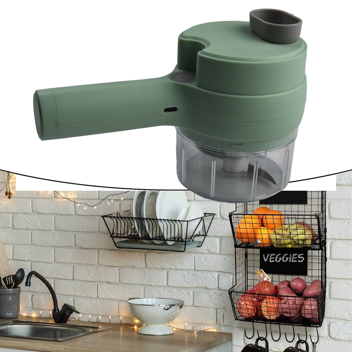 4 In 1 Portable Electric Vegetable Slicer Set R706