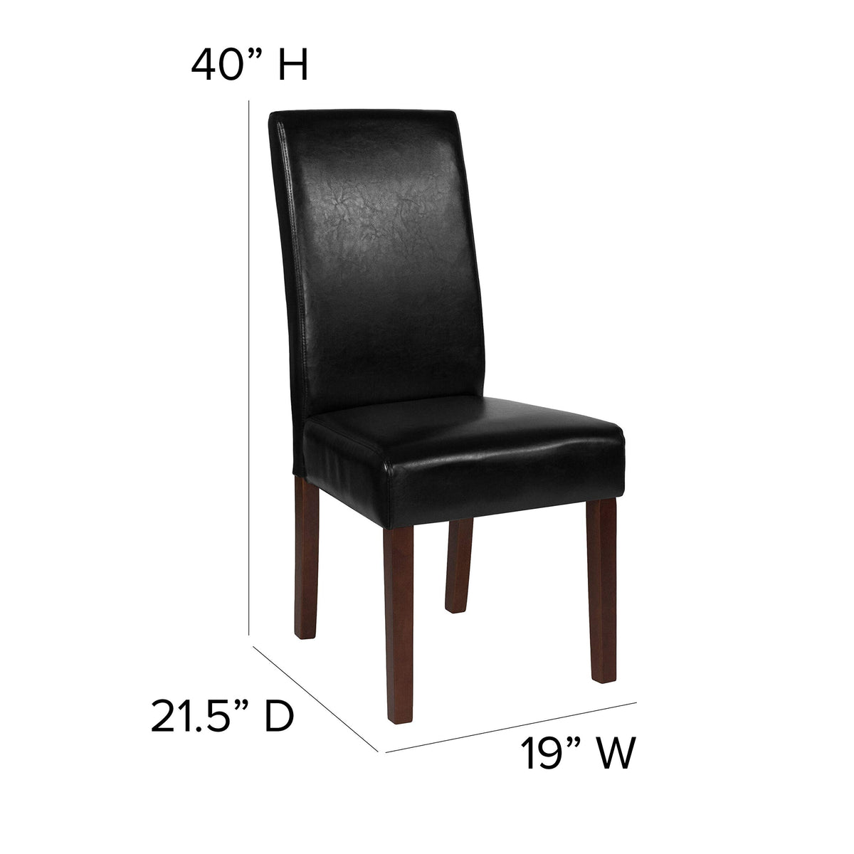 Black Faux Leather Accent Dining Chair M557781