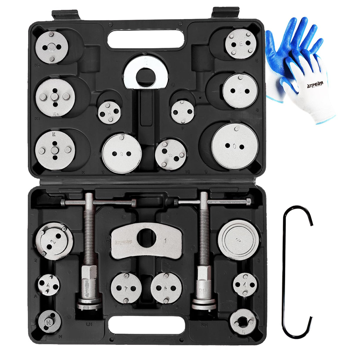23pcs Heavy Duty Disc Brake Caliper Tool Set and Wind Back Kit J101839