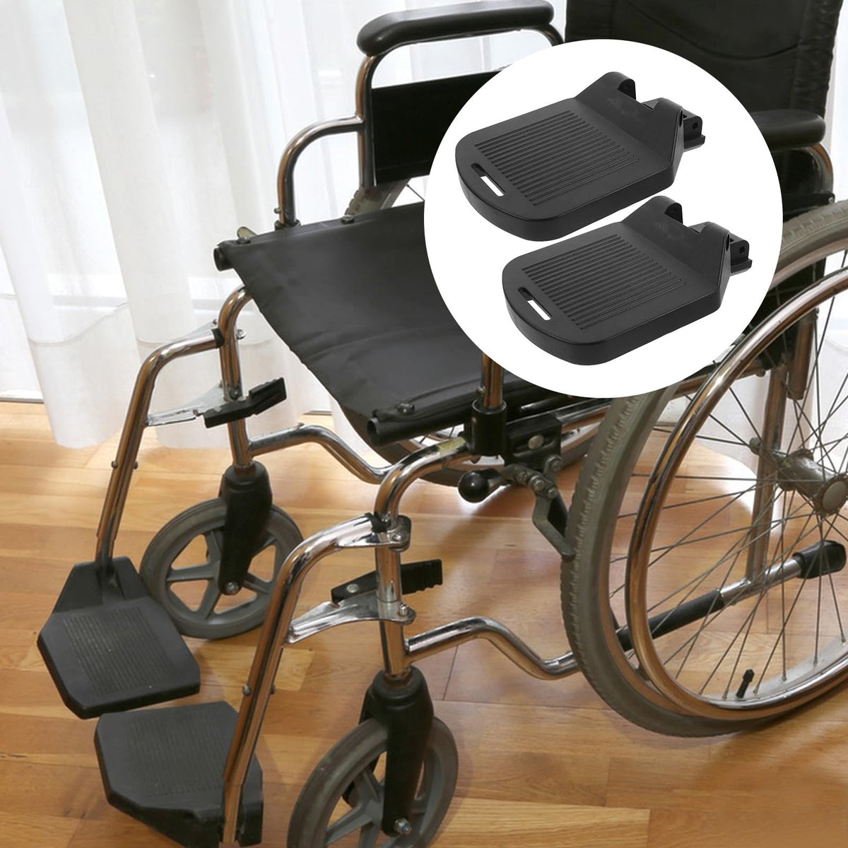 Heavy Duty Adjustable Wheelchair Footrest Pedals M9825