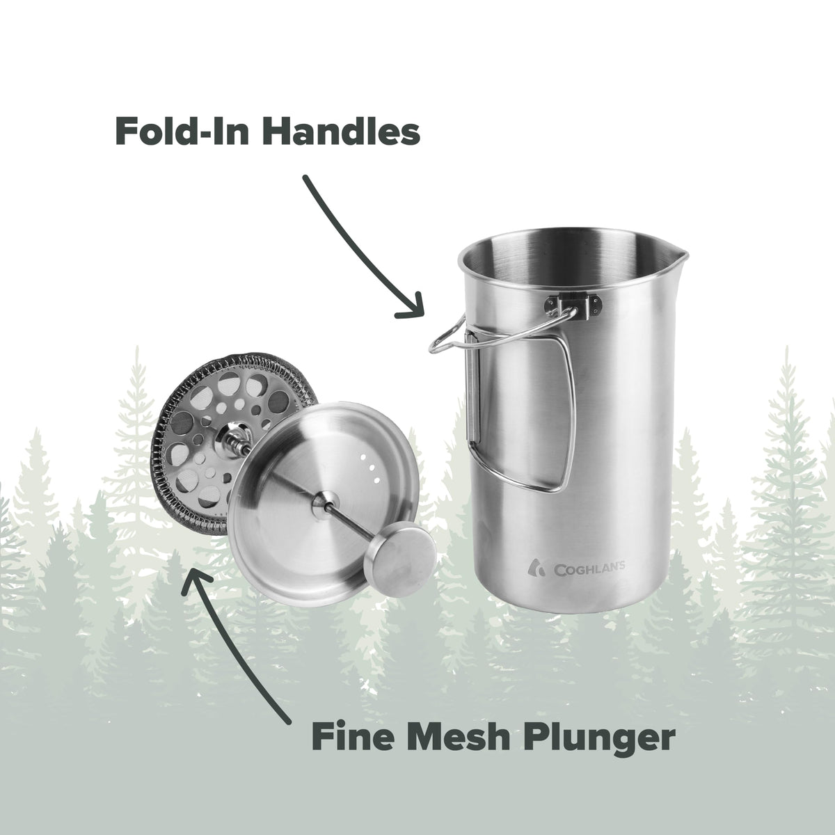 Stainless Steel French Press Coffee Maker 4-Cup 32 oz O1002