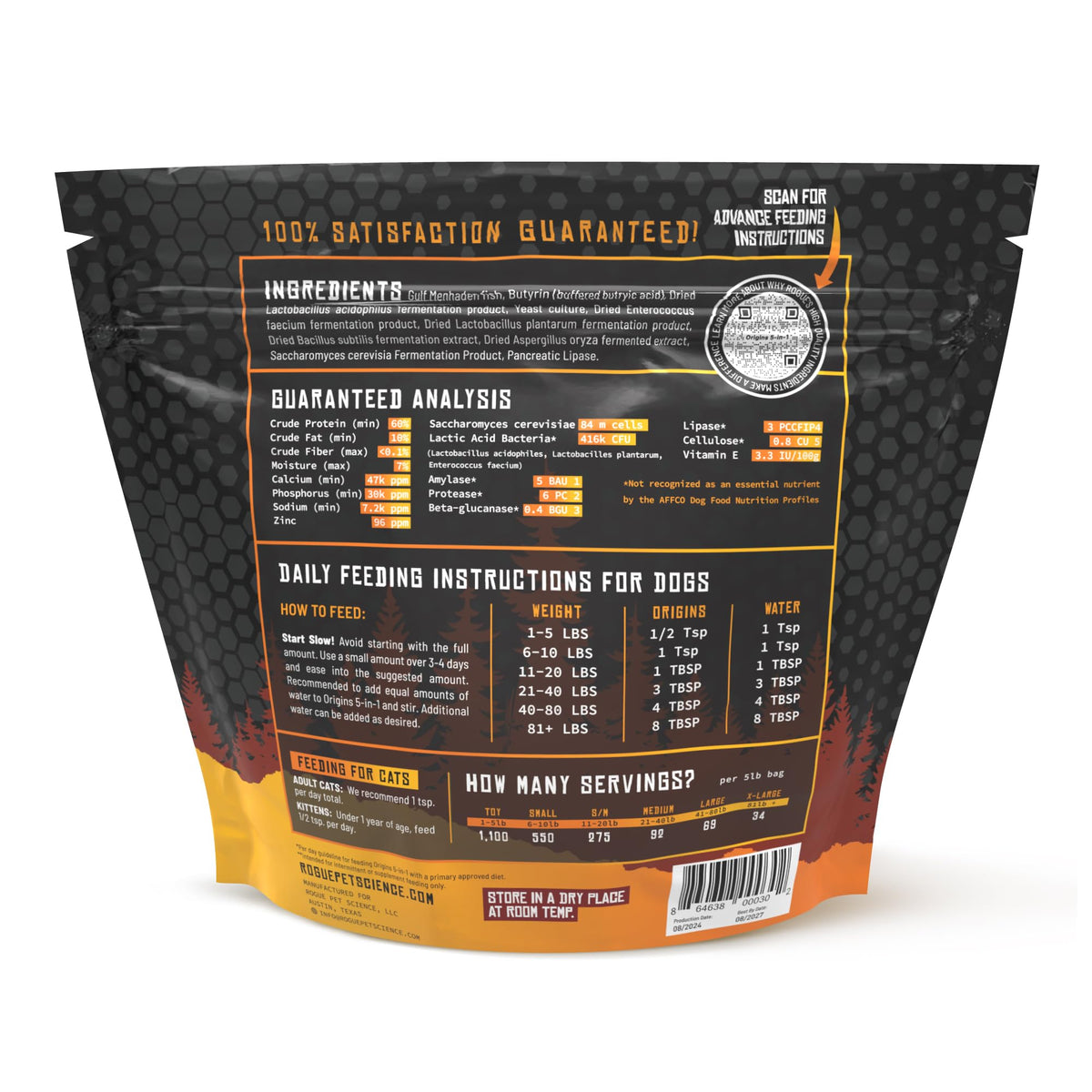5-in-1 Dog Supplement Powdered Food Topper with Omega 3 Fish Oil 5 lbs L8484