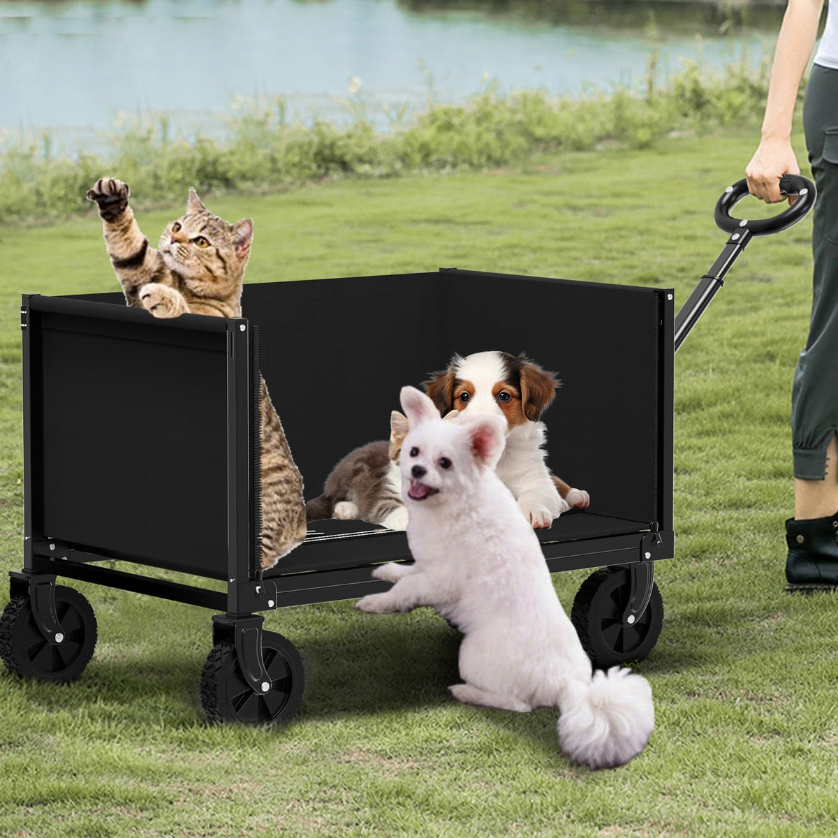 Foldable Heavy Duty Utility Wagon Cart with Wheels L50114