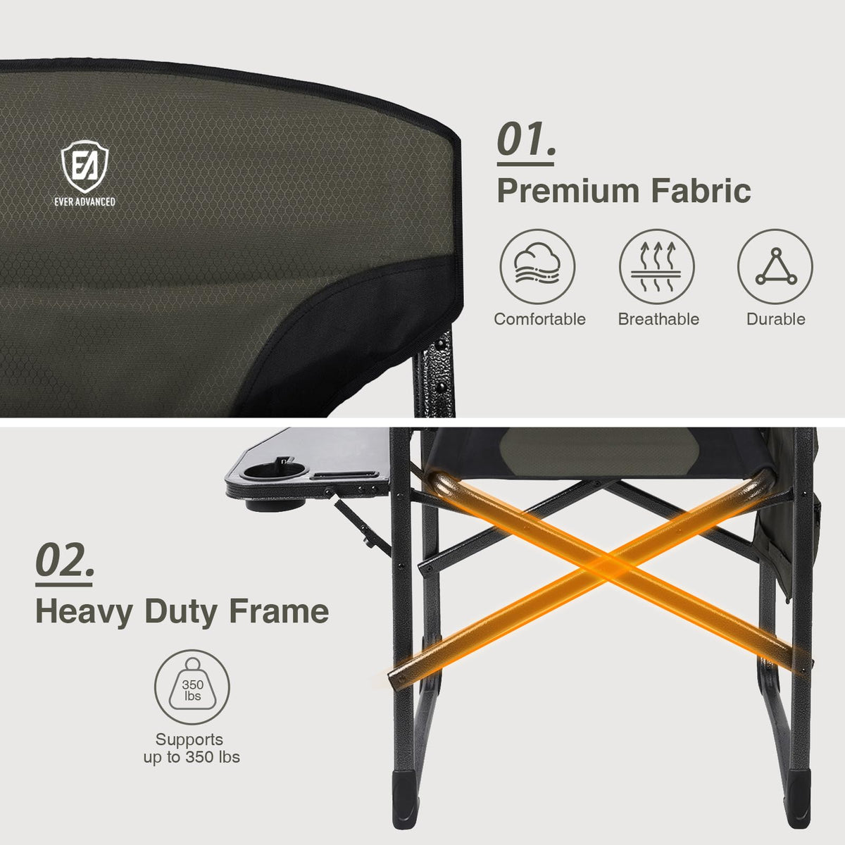 Lightweight Aluminum Director Camping Chair A808114