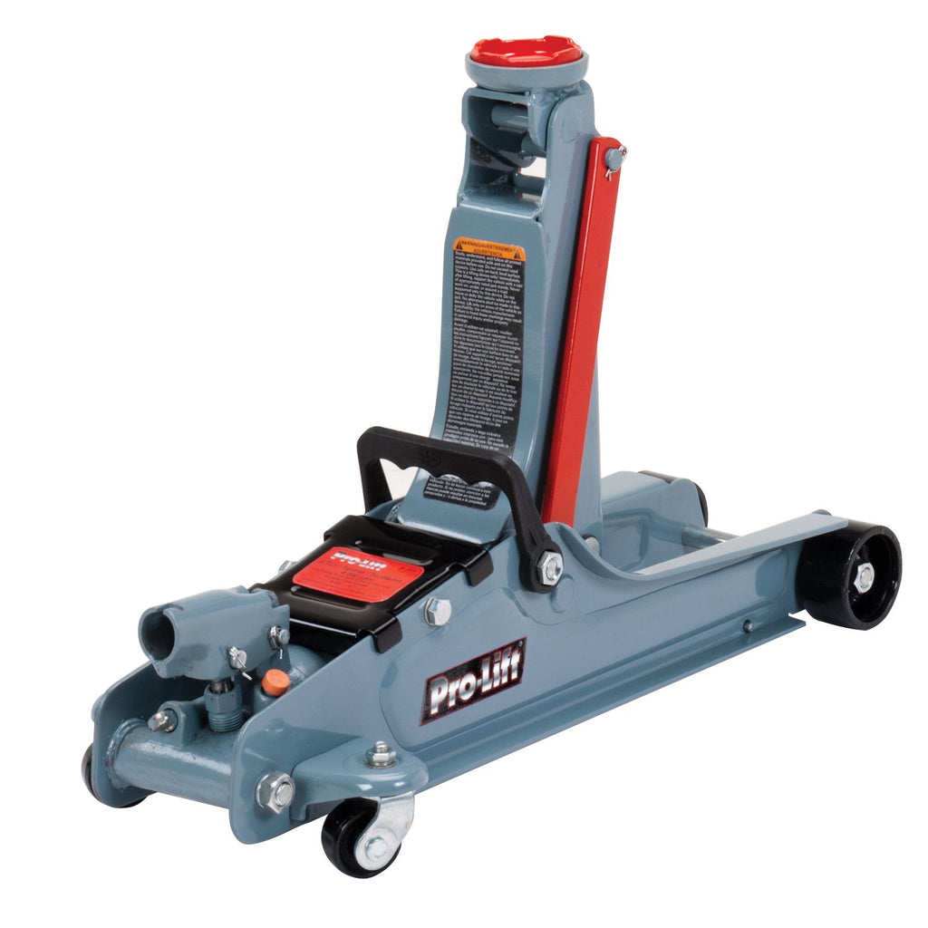 2 Ton Low Profile Floor Jack + 3 Ton Jack Stands, Black and Red O574646
