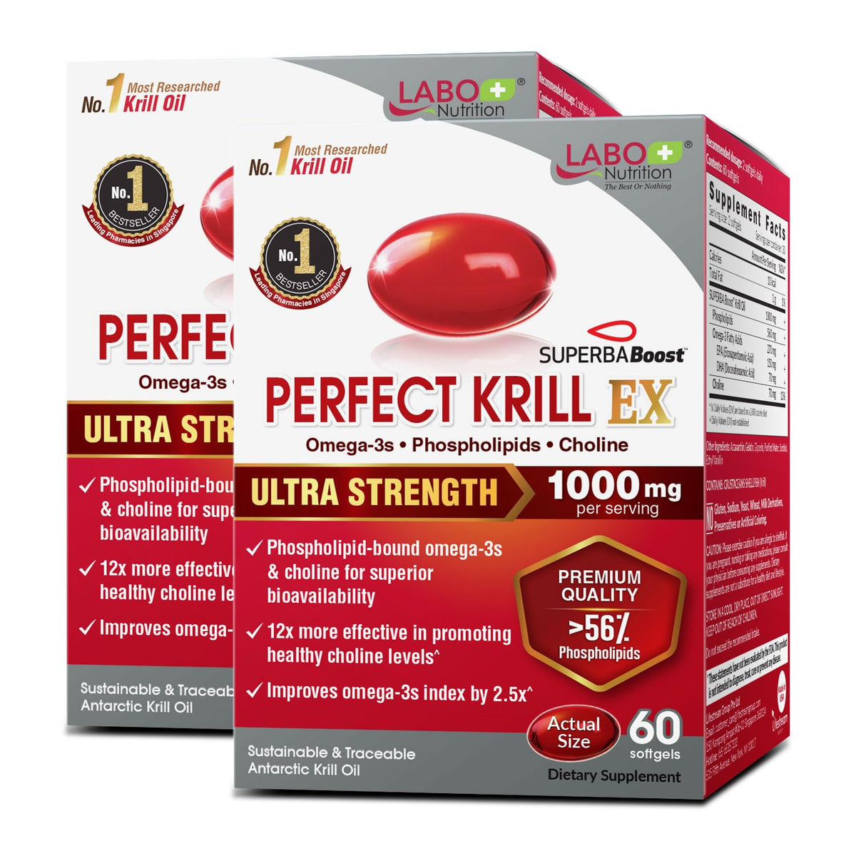 Omega-3 Krill Oil 60 Ct x 2 Pack G60006