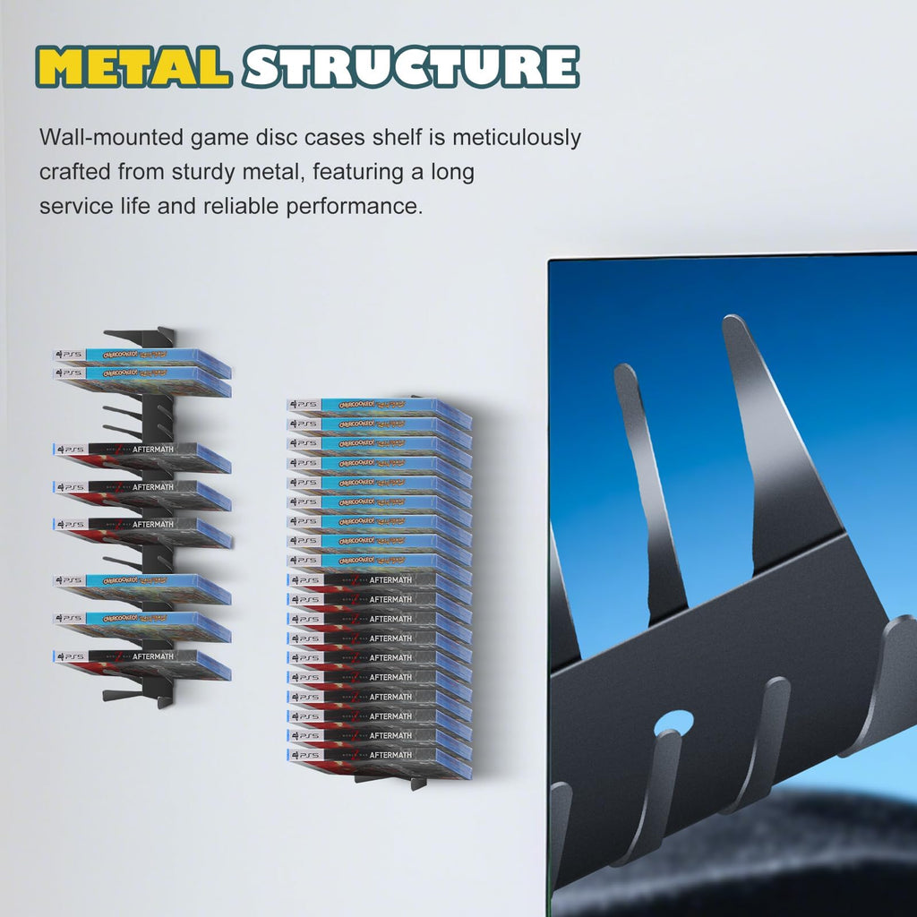 4 Pack Wall Mount DVD Storage Shelf G432