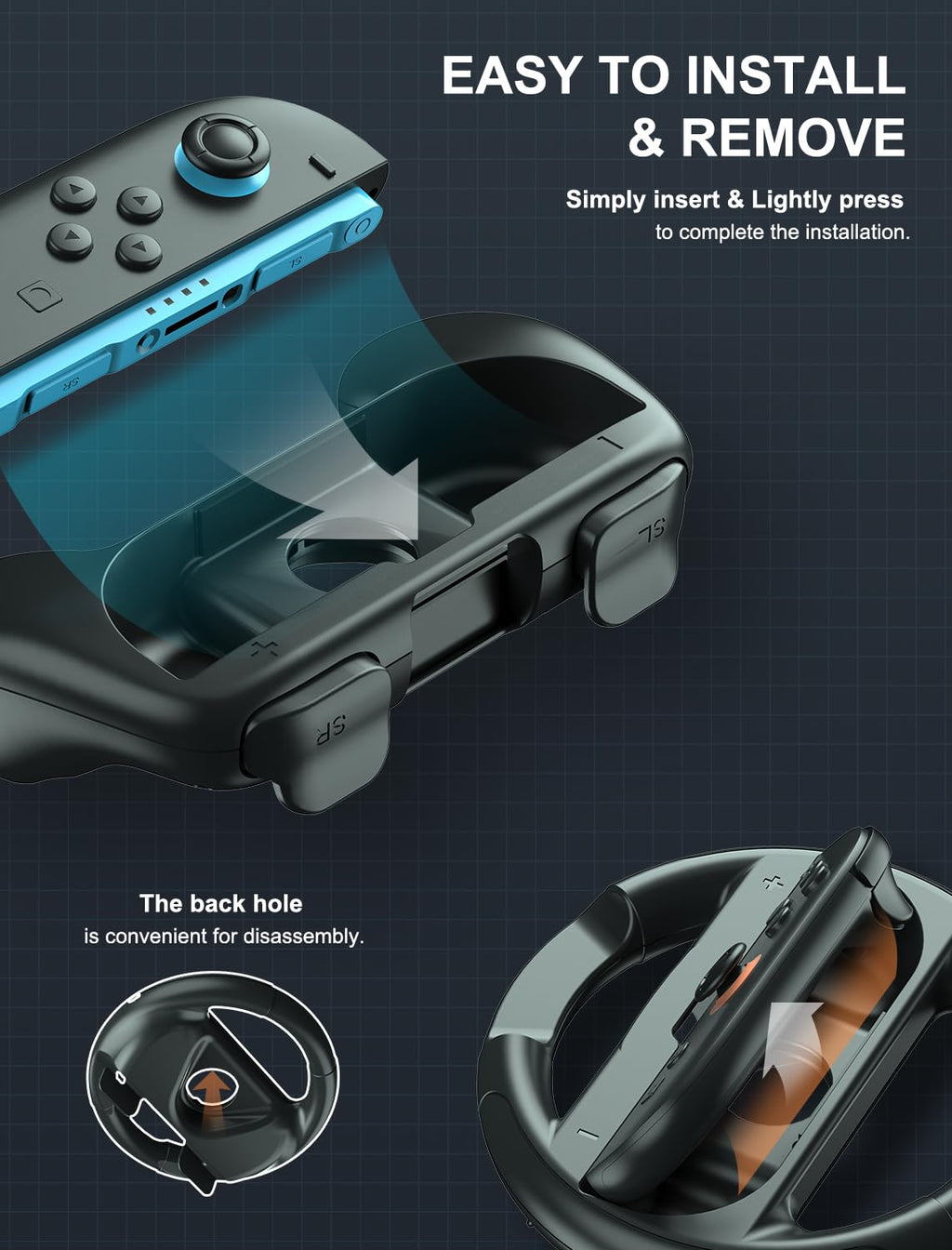 Joy-Con Grips & Steering Wheels Bundle E697974