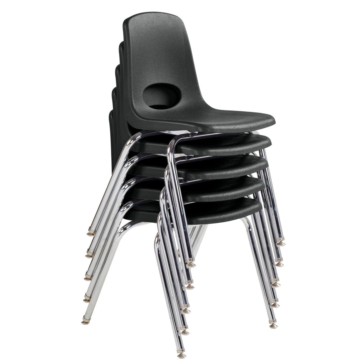 18" Black Stack Chair 5-Pack P48170