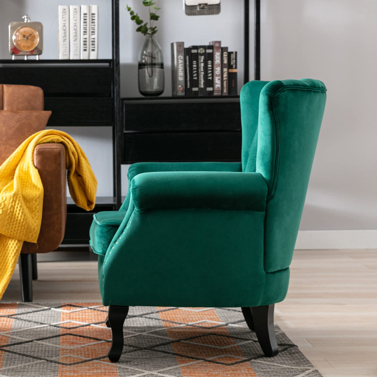 Velvet Accent Chairs Set of 2 Green F60214