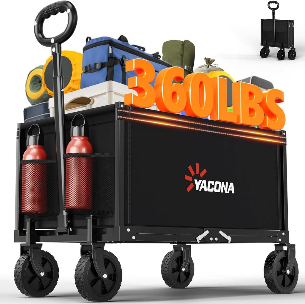 Foldable Heavy Duty Utility Wagon Cart with Wheels L50114