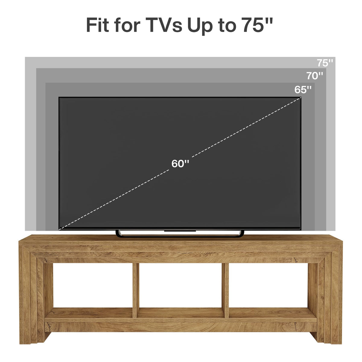 63" Wood TV Stand A35766