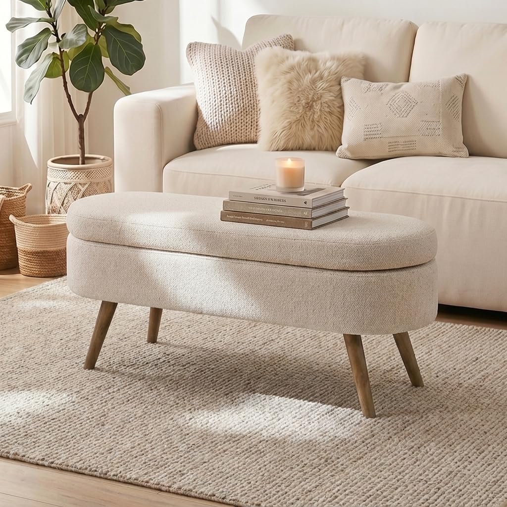 43.5” Upholstered Storage Ottoman Bench M630862
