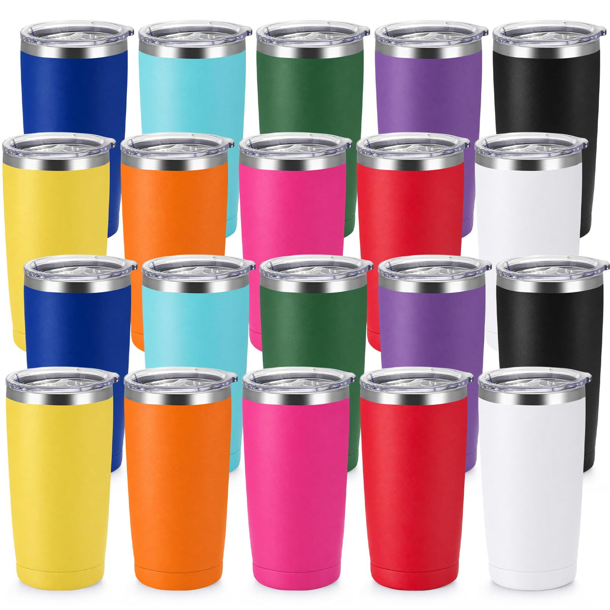 20 Pack 20oz Stainless Steel Insulated Tumbler W5537