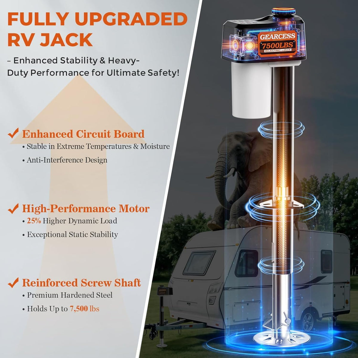 Electric Trailer Jack 7500LBS with Remote N5016