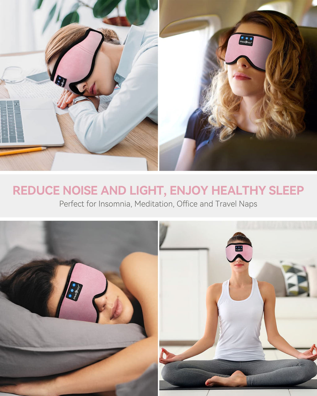 3D Bluetooth Sleep Headphones Headband T469