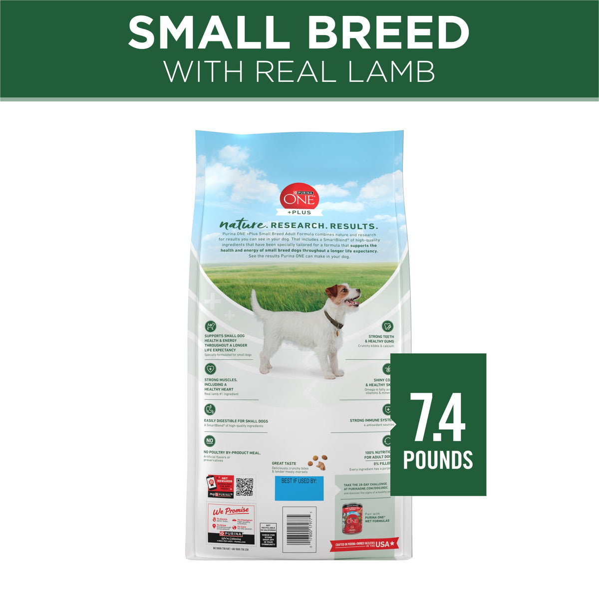 High Protein Dry Dog Food, Lamb, 7.4 lb Bag Q3924