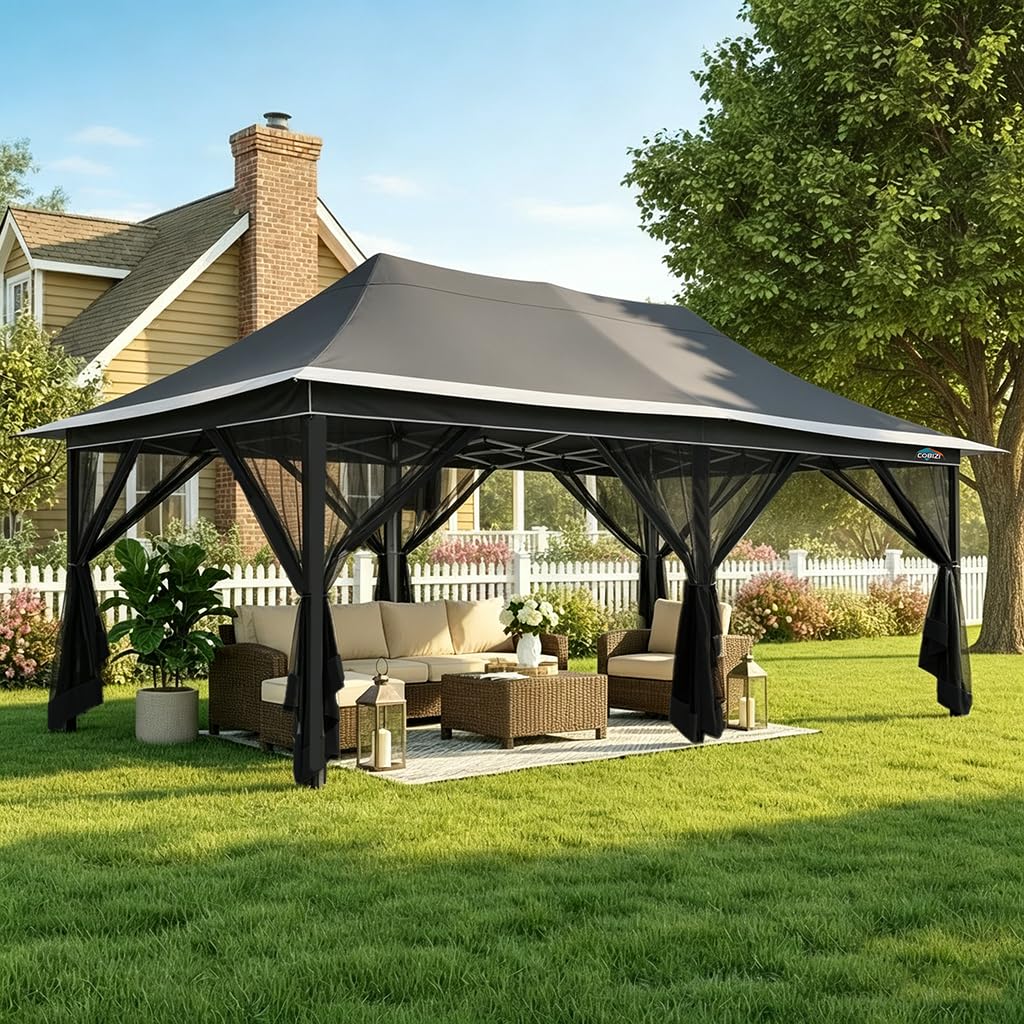12x20 Pop Up Gazebo with Mosquito Netting E26327