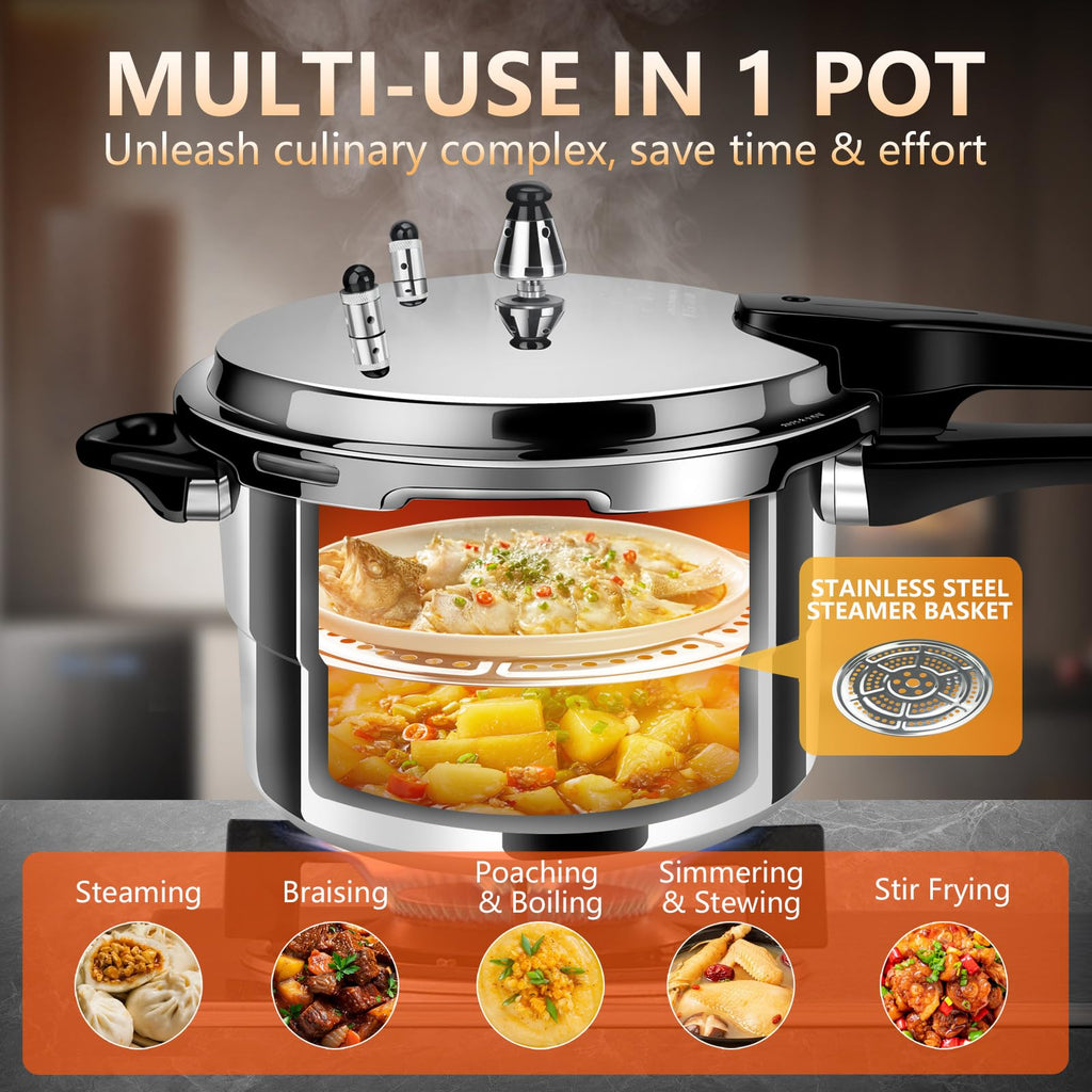 4.23 Quart Aluminum Stovetop Pressure Cooker E72792