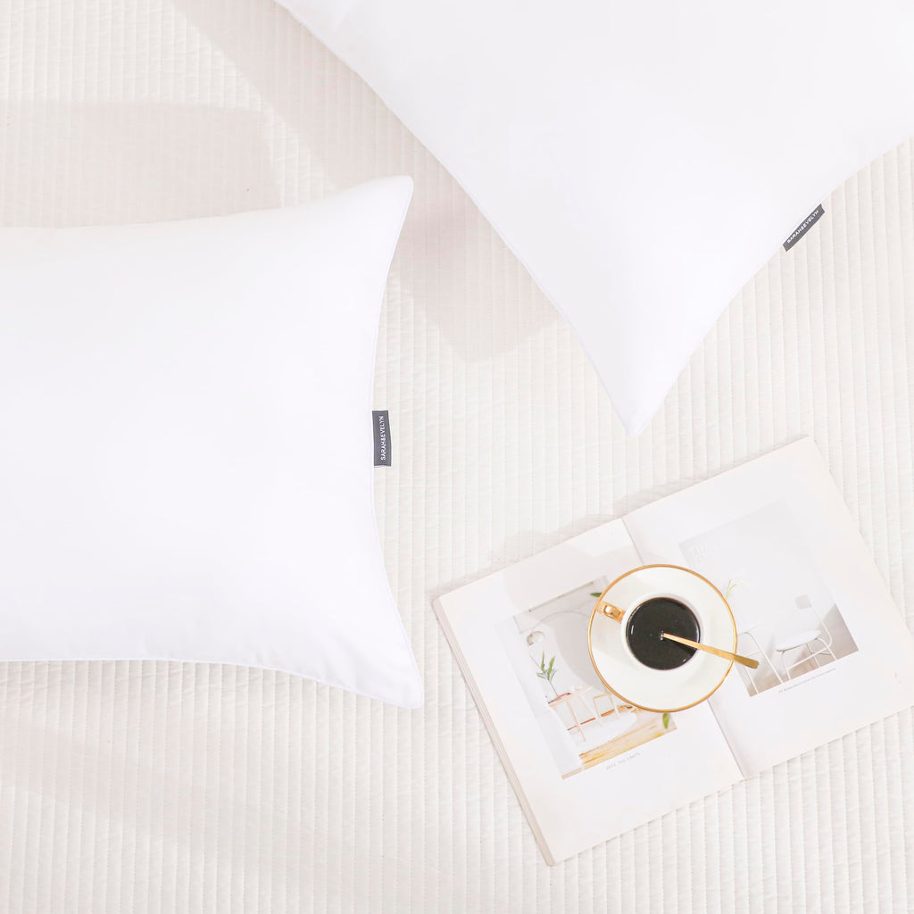 Gold Down Alternative Bed Pillow Set of 2 King Size X3651