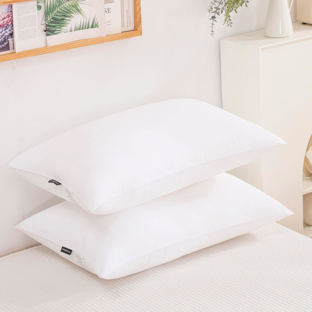 Gold Down Alternative Bed Pillow Set of 2 King Size X3651