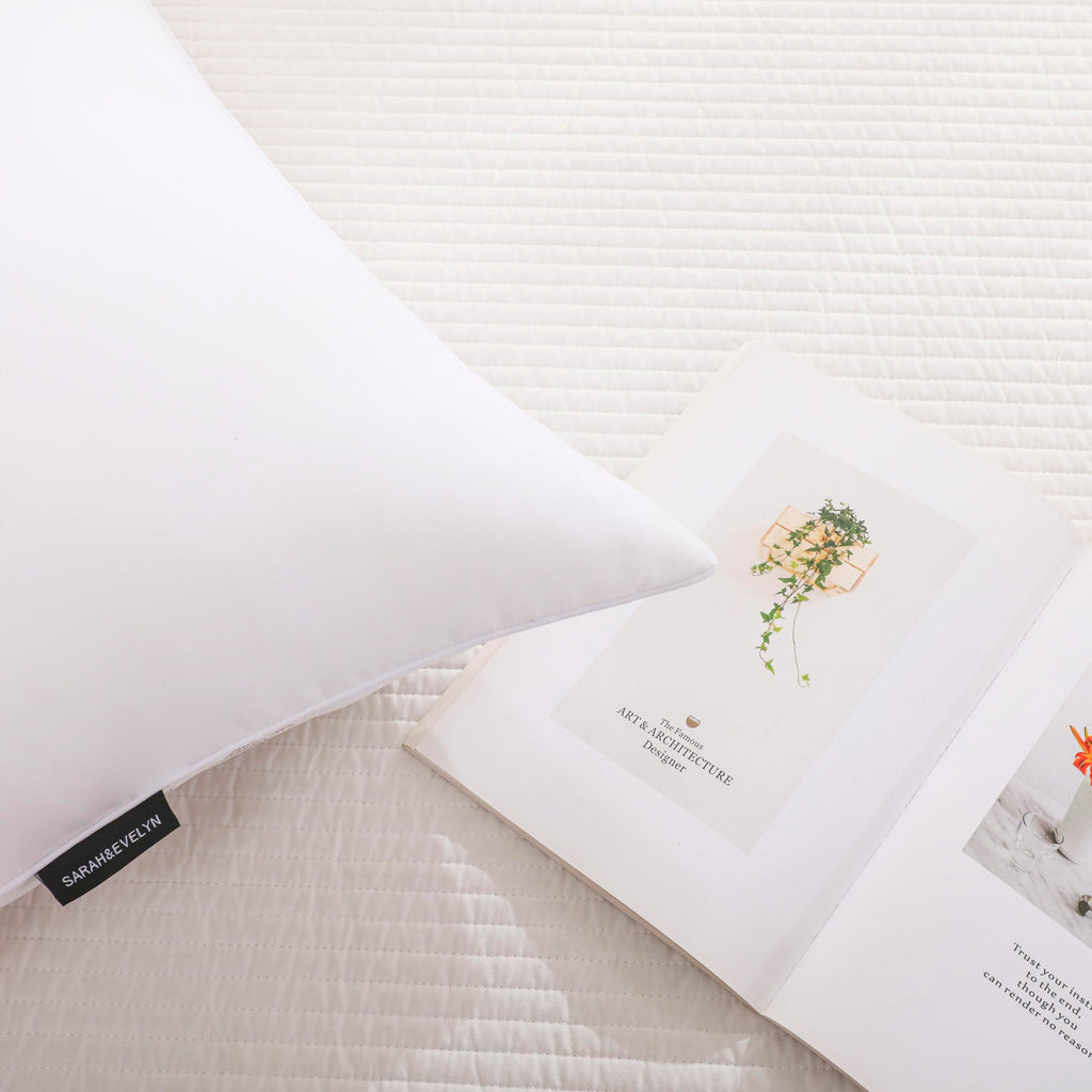 Gold Down Alternative Bed Pillow Set of 2 King Size X3651